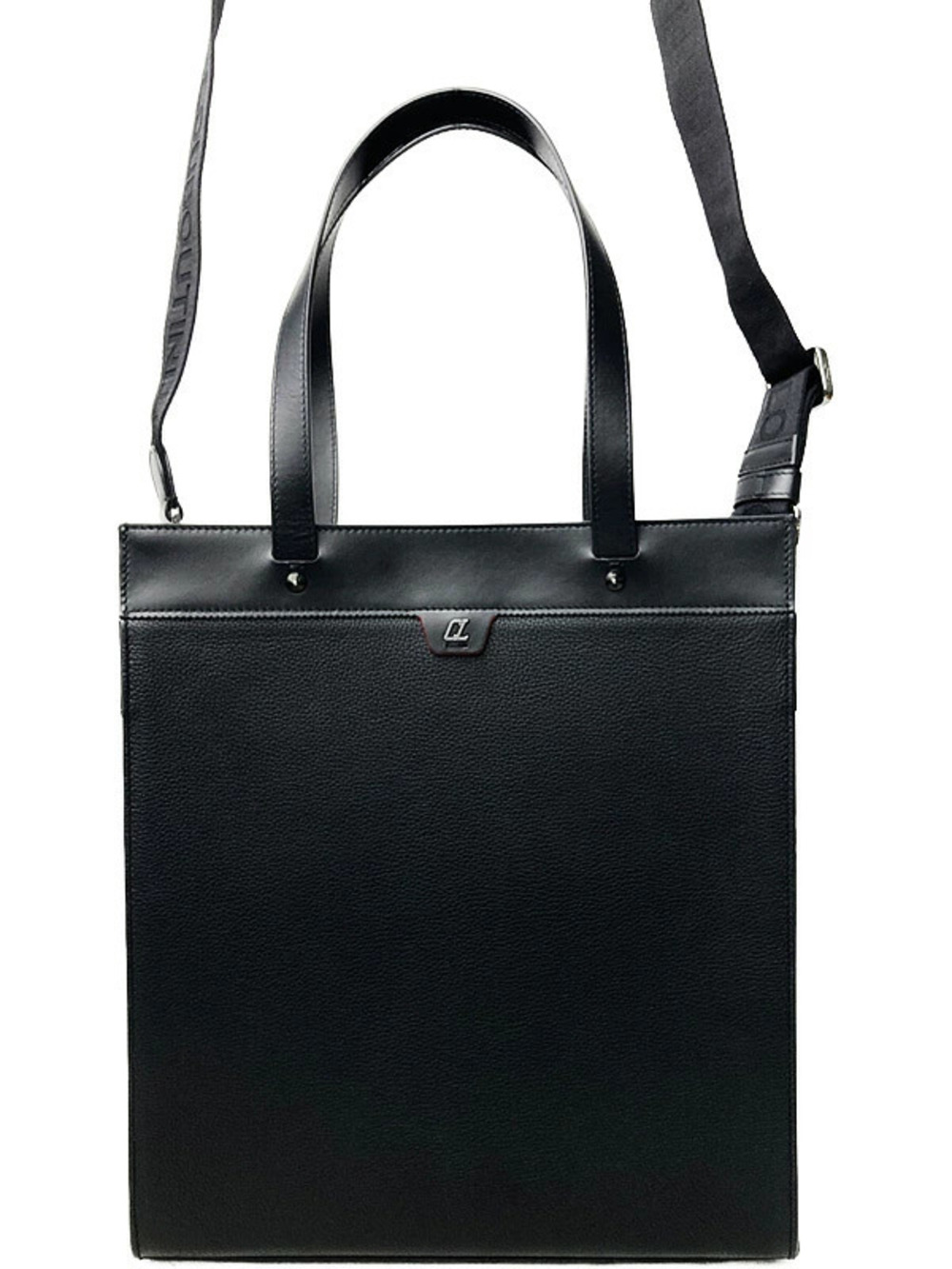 Christian Louboutin Ruistote Convertible 2way Tote black calfskin Leather